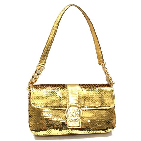 michael kors bright gold bags|michael kors gold evening bag.